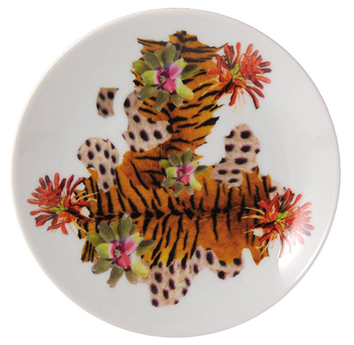 тарелка с экзотическим рисунком тарелка с экзотическим рисунком