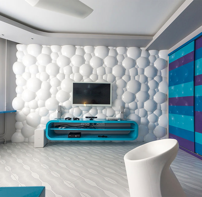 декор комнаты в виде пузырьков воздуха в воде декор комнаты в виде пузырьков воздуха в воде